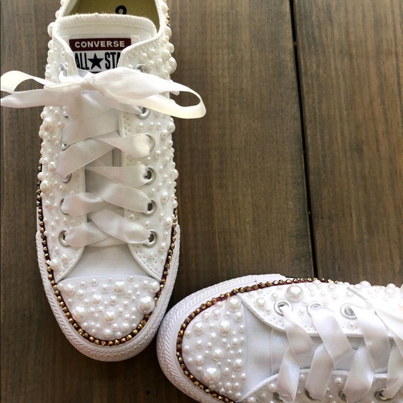 Converse Shoes - Bling Pearl Converse (Mint)